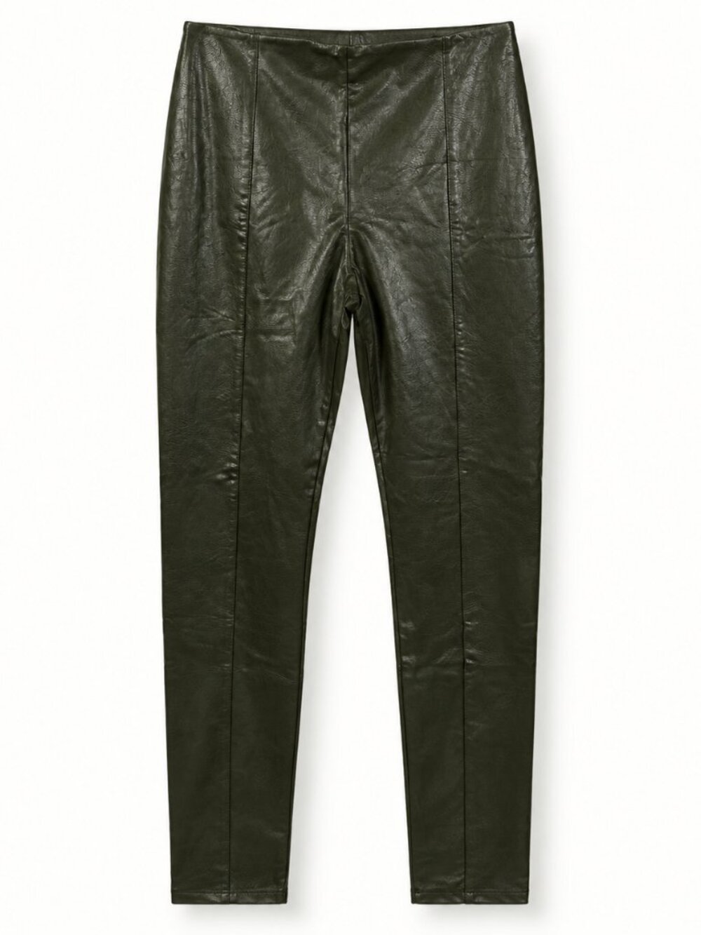 NWT Lysse Deep Olive Vegan Leather Leggings High Rise Moto Fall Chic L